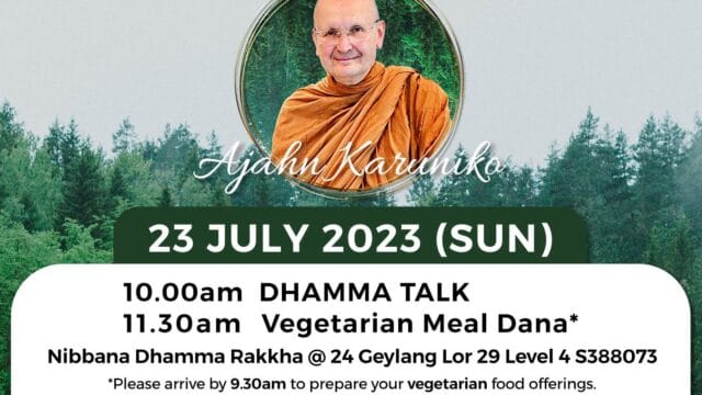Ajahn Karuniko: Dhamma talk & meal offering