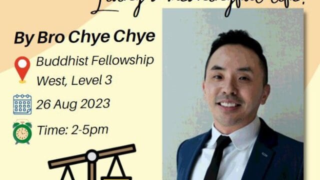 “An eye for an eye” – Living a meaningful life by Bro Ong Chye Chye