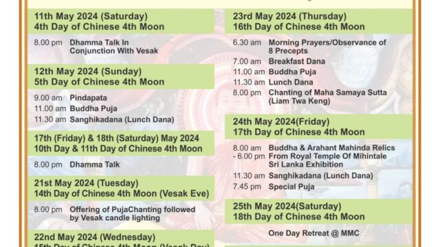 Vesak Celebrations at Mahindarama Buddhist Temple